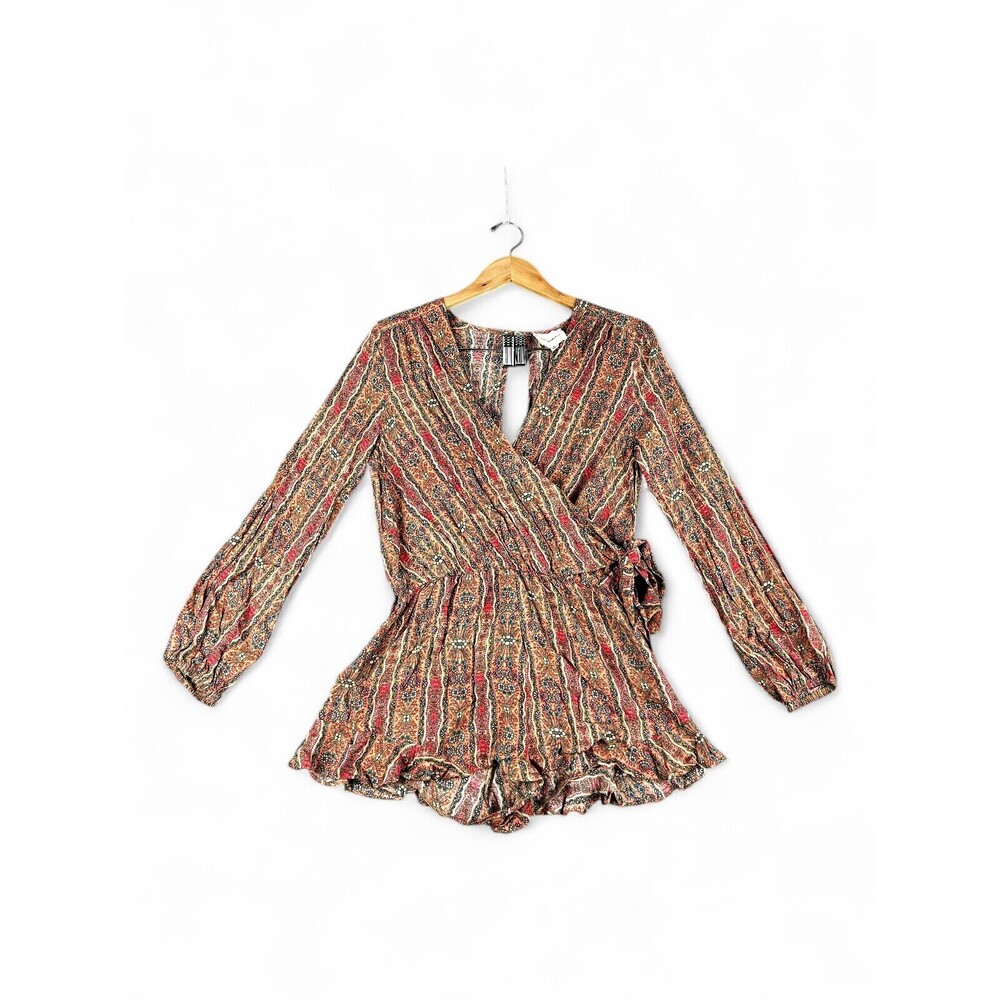 Cotton Candy LA Boho Wrap Romper - Long Sleeve, Size M‎